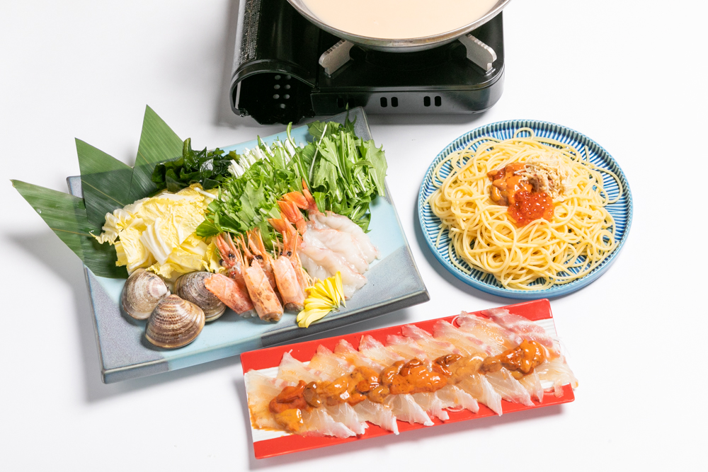 魚馬るふぶき特製うにしゃぶコース
